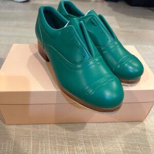 JASON SAMUELS SMITH WOMENS EMERALD GREEN TAP DANCE SHOES NEW LIMITED EDITION 8